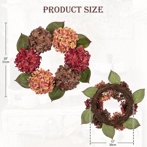 Briful الاصطناعي الكوبية إكليل 16 ½in الحرير الأبيض الكوبية فو اكليلا اكاليل وهمية واقعية للمنزل الباب الأمامي عباءة جدار مزرعة ديكور in Kuwait