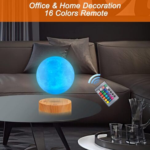 Vgazer Levitating Moon Lamp ، 16 لونًا 20 طرازًا مصباحًا قمرًا عائمًا ، عائمًا ودوران في الهواء بحرية مع ضوء قمر قمر قابل للتعديل للهدايا الفريدة ، ديكور الغرفة ، ألعاب مكتب مكتب المكتب in Kuwait