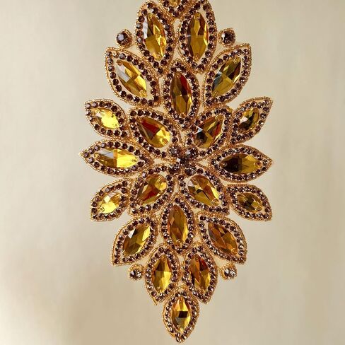 Iron on Rhinestone Applique Sparkling Rhinestone Beaded Belt Embellished for Party Costumes Green Color in Saudi Arabia