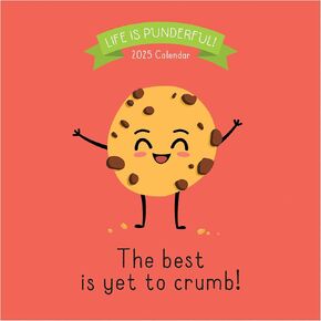 TF PUBLISHING 2025 Puns of Fun Daily Desktop Calendar | Home and Office Organization | Small Desk Top Calendar | Easy Tear-Off Pages | Standing Fold-Out Cardboard Easel for Desks | 5.25" x 5.25"