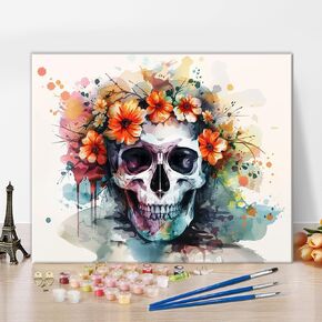 TUMOVO Paint by Numbers for Adults Beautiful Wildflowers Adult Paint by Number Flowers Abstract Adults' Paint by Number Kits Colorful Acrylic Oil Painting Art Crafts 16x20 in