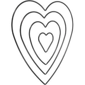 Patikil Heart Dream Catcher Rings ، 4 حجم معدن عيد ميلاد Macrame الزهور الزهور طوق للسيارة DIY Craft Wedding Decortings ، White