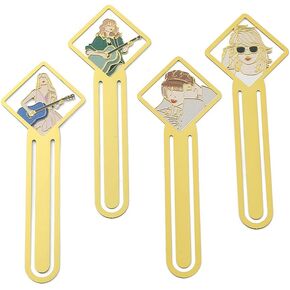 Famous Pop Female Singer Moldy Book Clip Bookmark - Singer Mold and Mildew Series Bookmarks, Souvenirs for Fans, Page Markers, Birthday, Christmas Gifts (5Pcs Taylor F)