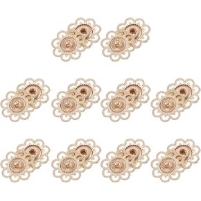 uxcell 10 Sets Hollow Flower Snap Buttons, 25mm Press Buttons Metal Snap Fasteners for Clothes DIY Crafts, Silver
