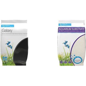 Aqua Natural Galaxy Sand 20lb Substrate for aquascaping, Aquariums, vivariums and terrariums, Black