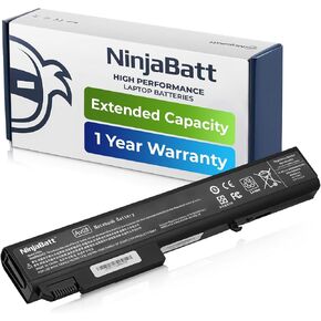 NinjaBatt البطارية ل HP 8440P 6550B TD06 482962-001 486296-001 8440W 6440B 6930P 6450B 6735B 6445B 6455B 6540B 6545B 6555B 6730B 6530B 6535B TD 09 593578-001 أداء عالي [6 خلايا/4400 مللي أمبير]