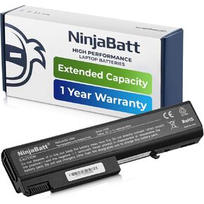 NinjaBatt Battery for HP 8440P 6550B TD06 482962-001 486296-001 8440W 6440B 6930P 6450B 6735B 6445B 6455B 6540B 6545B 6555B 6730B 6530B 6535B TD09 593578-001 High Performance [6 Cells/4400mAh]