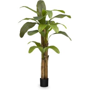 Maia Shop 7ft شجرة موز اصطناعية ، نباتات مزيفة للديكور المنزلي ، شجرة اصطناعية ، جذع خشبي طبيعي in Kuwait