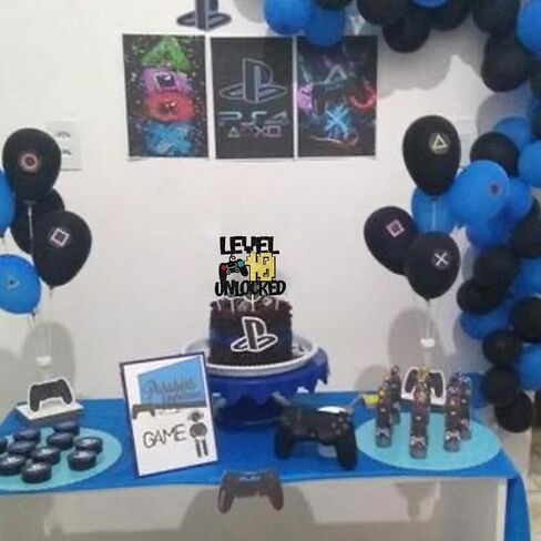 Rsstarxi 1 Pack Video Game 9th Birthday Cake Topper Level 9th Unlocked Controller Video Play Game Party Cake Pick for Level Up Nineth Boys Girls Happy 9th Birthday Party Cake Decorations in Kuwait