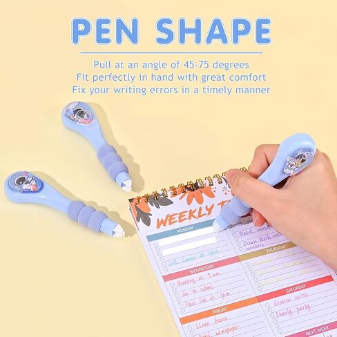 3 PCS White Out Pens ، قلم شريط تصحيح Whiteout لطيف ، يسهل استخدام قضيب مريح على شكل قلم للتصحيحات الفورية ، لمستلزمات المكاتب المدرسية اللطيفة ، 6M/256 "× 0.2" (أخضر) in Kuwait