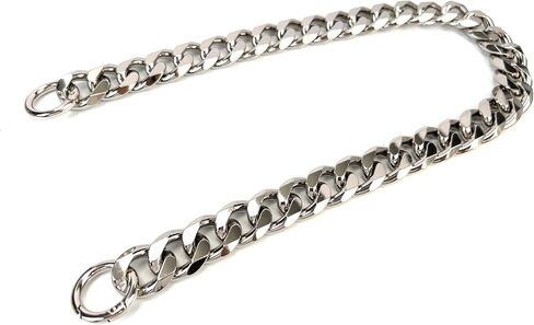 VersaKits Chunky Cuban Chain Charm Purse Strap Aluminum Chain Extender Accessory 15-1/2 Inch Black Chain Decoration Pants Chain Shoe Chain Dog Collar Chain in Kuwait