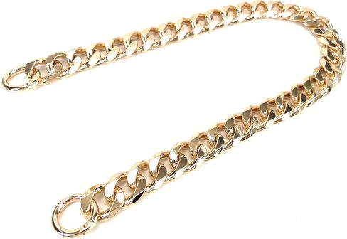 VersaKits Chunky Cuban Chain Charm Purse Strap Aluminum Chain Extender Accessory 15-1/2 Inch Black Chain Decoration Pants Chain Shoe Chain Dog Collar Chain in Kuwait