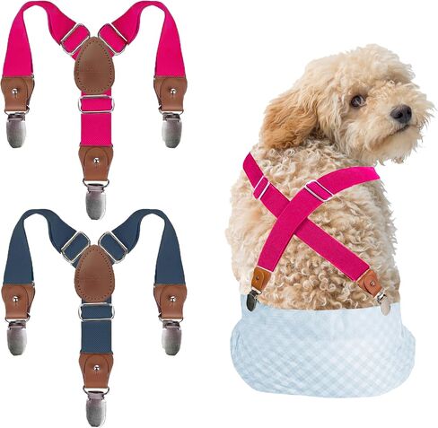 INNERZEN 2 Pieces Dog Diaper Suspenders, for Dog Diaper Female and Belly Band for Male, Prevent Dog Diapers from Falling Off,Diapers Suspender for Dog in Heat/Period(Black&Purple,S/M) in Kuwait