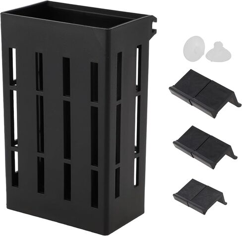 Aquarium Plant Holder, Fish Tank Plant Holder, Aquarium Plant Holder with Hooks and Suction Cups, Aquarium Plant Pots for Hanging Plants and Plant Cultivation, White, 1 Set in Kuwait