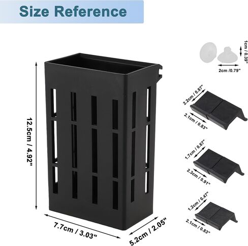 Aquarium Plant Holder, Fish Tank Plant Holder, Aquarium Plant Holder with Hooks and Suction Cups, Aquarium Plant Pots for Hanging Plants and Plant Cultivation, White, 1 Set in Kuwait