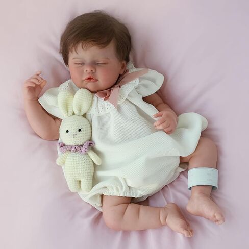SCOM واقعية Reborn Baby Baby Dolls Loulou 20 بوصة طفلة سيليكون صحيحة بشكل تشريحي ، وولد ووليد ووليد ووليد وولود مع فينيل كامل الجسم للأطفال 3+ in Kuwait