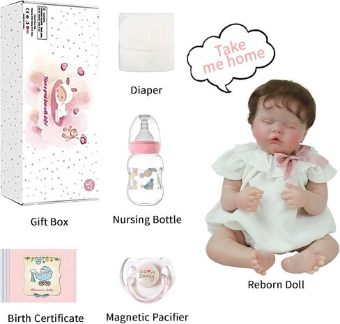 SCOM واقعية Reborn Baby Baby Dolls Loulou 20 بوصة طفلة سيليكون صحيحة بشكل تشريحي ، وولد ووليد ووليد ووليد وولود مع فينيل كامل الجسم للأطفال 3+ in Kuwait