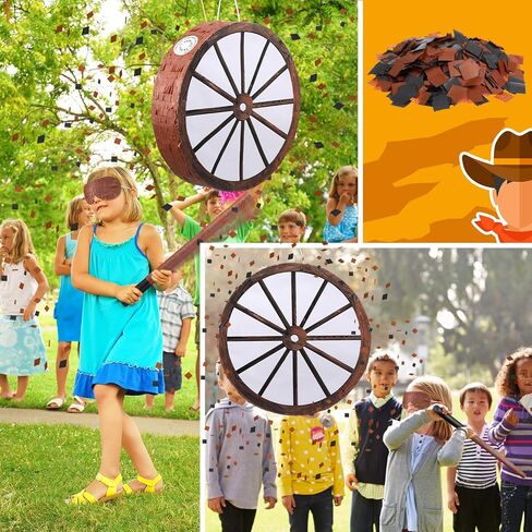 2025 New Year Pinata Round Clock Pull Pinata Happy New Years Eve Party Supplies Decorations 13 Inch Black and Gold Ribbon With Stick Blindfold for Kids Adults in Kuwait