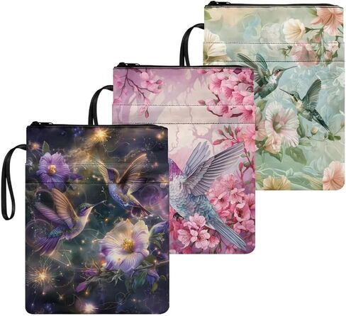 Snow Horse Book Sleeves Reusable＆Washable Book Protector Pouch Washable Pouch Pocket for Teen Adult Book Lover Zipper Pouch,3 Piece Set in Kuwait