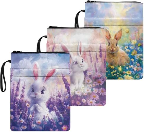 Snow Horse Book Sleeves Reusable＆Washable Book Protector Pouch Washable Pouch Pocket for Teen Adult Book Lover Zipper Pouch,3 Piece Set in Kuwait