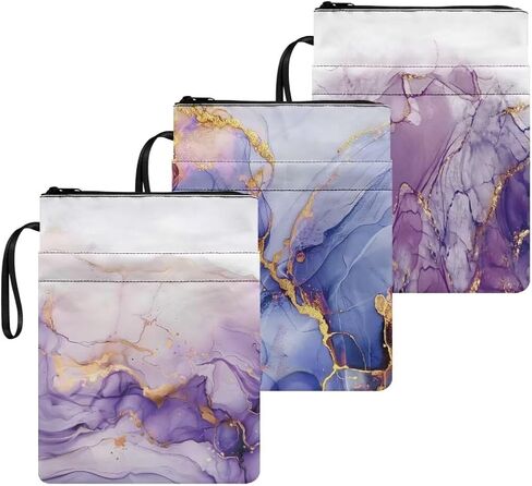 Snow Horse Book Sleeves Reusable＆Washable Book Protector Pouch Washable Pouch Pocket for Teen Adult Book Lover Zipper Pouch,3 Piece Set in Kuwait