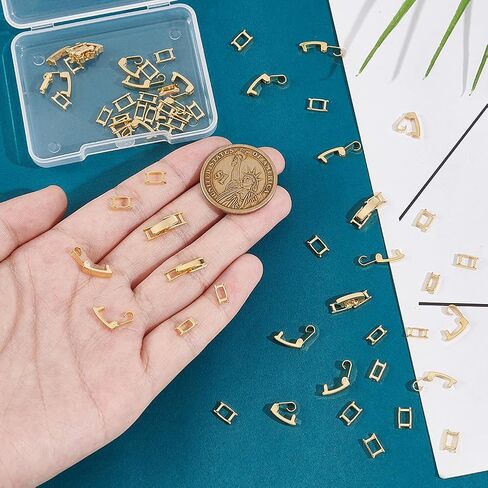 UNICRAFTALE 24Pcs 2 Styles Fold Over Clasps Rectangle Necklace Bracelet Extender for Women Foldover Extension Jewelry Clasps for DIY Jewelry Making in Saudi Arabia