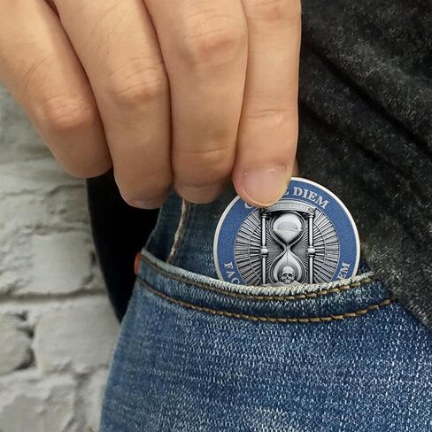 Memento Mori Coin Skull Challenge Coins الرمز المميز للتذكير in Kuwait