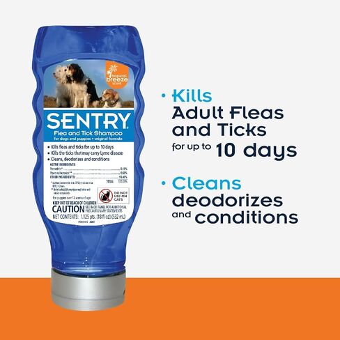 SENTRY Oatmeal Flea and Tick Shampoo for Dogs, Rid Your Dog of Fleas, Ticks, and Other Pests, Hawaii Ginger Scent, 63.5 oz in Saudi Arabia