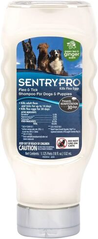 SENTRY Oatmeal Flea and Tick Shampoo for Dogs, Rid Your Dog of Fleas, Ticks, and Other Pests, Hawaii Ginger Scent, 63.5 oz in Saudi Arabia