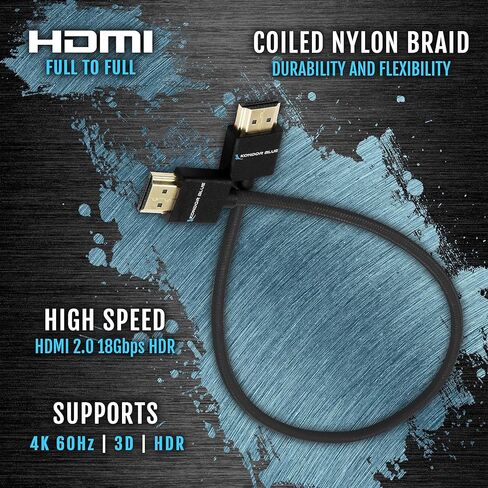 كوندور بلو كيبل HDMI مضفر رفيع ومستقيم بدقة 4 كيه لشاشات الكاميرا وبطاقات الالتقاط وغيرها in Saudi Arabia