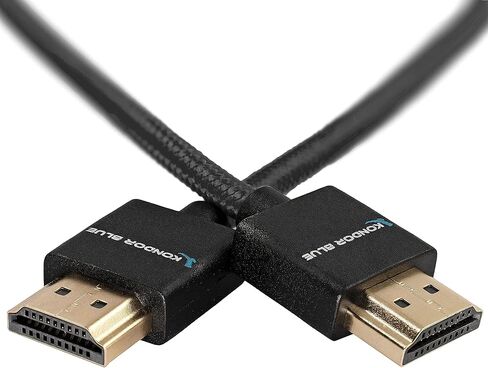 كوندور بلو كيبل HDMI مضفر رفيع ومستقيم بدقة 4 كيه لشاشات الكاميرا وبطاقات الالتقاط وغيرها in Saudi Arabia