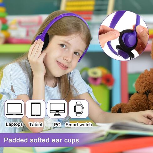 Yunsailing 30 Pack Class Set Headphones Bulk School Classroom Headphones for Kids Students Teens Libraries with 3.5mm Jack Samaritan's Purse Operation Christmas Charity Donation Supply (Multicolor) in Kuwait