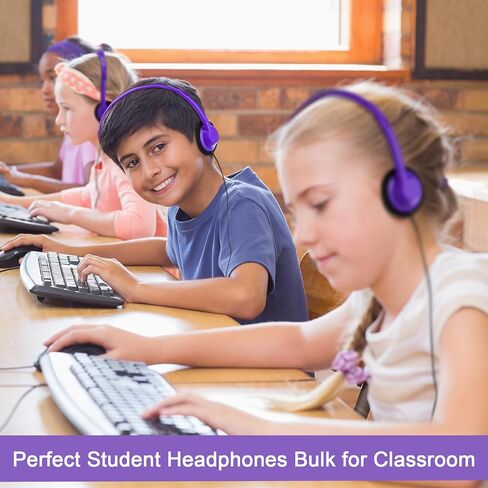 Yunsailing 30 Pack Class Set Headphones Bulk School Classroom Headphones for Kids Students Teens Libraries with 3.5mm Jack Samaritan's Purse Operation Christmas Charity Donation Supply (Multicolor) in Kuwait
