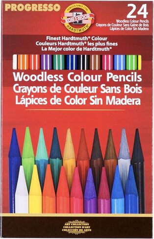 Koh-I-Noor Progresso Woodless Colored 12-Pencil Set, Assorted Colored Pencils (FA8756.12) in Saudi Arabia