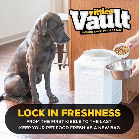 Gamma2 Vittles Vault Pet Food Storage Containers - Sealed Dog and Cat Food Storage Container, Fits up to 25lbs, Made in the USA - [12"L x 13.75"H] in Kuwait