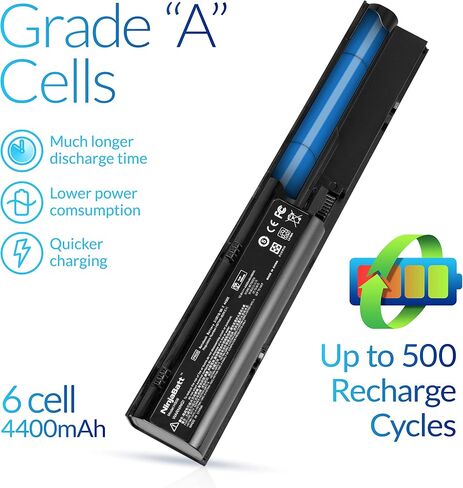 NinjaBatt Battery for HP 8440P 6550B TD06 482962-001 486296-001 8440W 6440B 6930P 6450B 6735B 6445B 6455B 6540B 6545B 6555B 6730B 6530B 6535B TD09 593578-001 High Performance [6 Cells/4400mAh] in Saudi Arabia