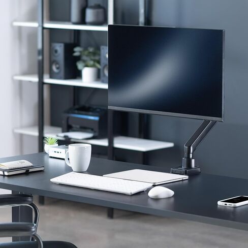 VIVO Premium Aluminum Full Motion Single Monitor Desk Mount Stand with Lift Engine Arm, Pole Extension, and USB Ports, Fits Screens up to 32 inches, STAND-V101BDU in Saudi Arabia