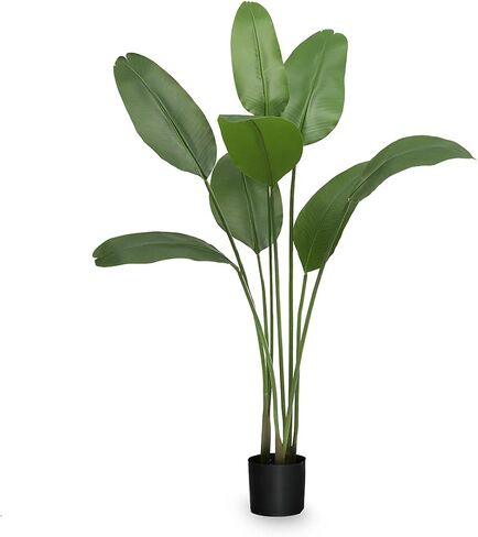 Maia Shop 7ft شجرة موز اصطناعية ، نباتات مزيفة للديكور المنزلي ، شجرة اصطناعية ، جذع خشبي طبيعي in Kuwait