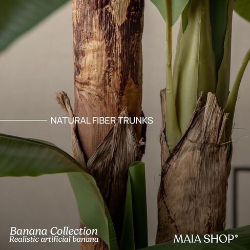 Maia Shop 7ft شجرة موز اصطناعية ، نباتات مزيفة للديكور المنزلي ، شجرة اصطناعية ، جذع خشبي طبيعي in Kuwait