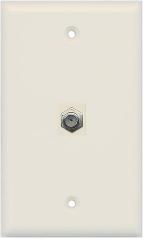 RiteAV Coax Cable TV Wall Plate 1 Gang Flat - Gray in Kuwait