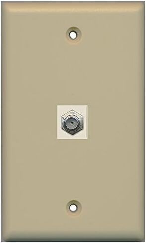 RiteAV Coax Cable TV Wall Plate 1 Gang Flat - Gray in Kuwait