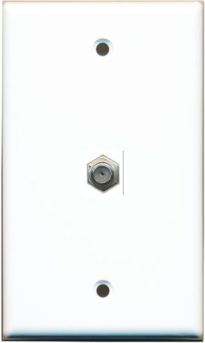 RiteAV Coax Cable TV Wall Plate 1 Gang Flat - Gray in Kuwait