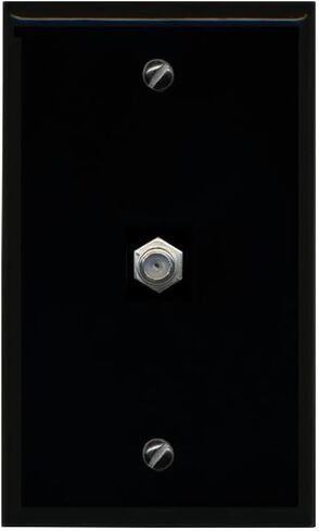 RiteAV Coax Cable TV Wall Plate 1 Gang Flat - Gray in Kuwait