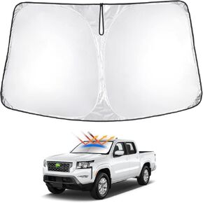 T TGBROS Windshield Sun Shade Custom Fit for 2021-2023 2024 GMC Yukon, Yukon XL Accessories Foldable Sun Shield Reflective Polyester Sun Visor Cover Block Heat and Sun Protection