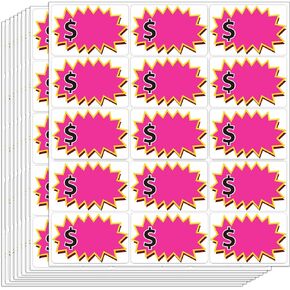 300 Pcs Garage Sale Stickers, Adhesive Yard Sale Price Stickers with Space to Write Pricing (2"x3"), Price Label Stickers Price Tags Stickers for Retail,Rummage or Annual Community Sale