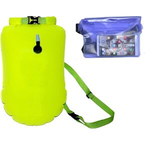 E-Onfoot Swim Buoy Open Water, Swimming Life-Saving Drift Bag for Open Water Swimmers, Highly Visible Buoy Float for Safe Swim Training