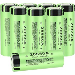 Svenirven 2Pcs 3.7V 5000Mah 2-6-6-5-0 Rechargeable Battery for for flashlights, Power Tools and Other Equipment
