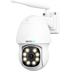 SV3C 5MP PTZ IP Camera Outdoor, Pan Tilt Security Cameras with Dual Band 2.4G 5G WiFi, Auto Tracking, Floodlight Color Night Vision, Human Detect, Onvif, RTSP Browser View, 2-way Audio, SD Card Record