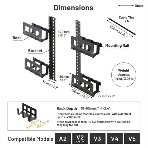 محرك الأقراص الصلبة WALL HDD، وجهاز البث، وجهاز التوجيه، وحامل المودم لجميع موديلات حامل التلفزيون الجداري in Kuwait