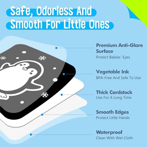 100 PCS 200 Page Black White Colorful 3D Visual Stimulation Baby Flashcard for Newborn Baby Infant Gift (, 5.5" X 5.5") in Kuwait